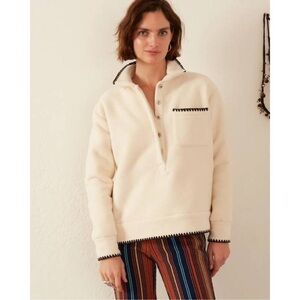 Alix of Bohemia Arden Snow Top Pullover in Ivory Size XS